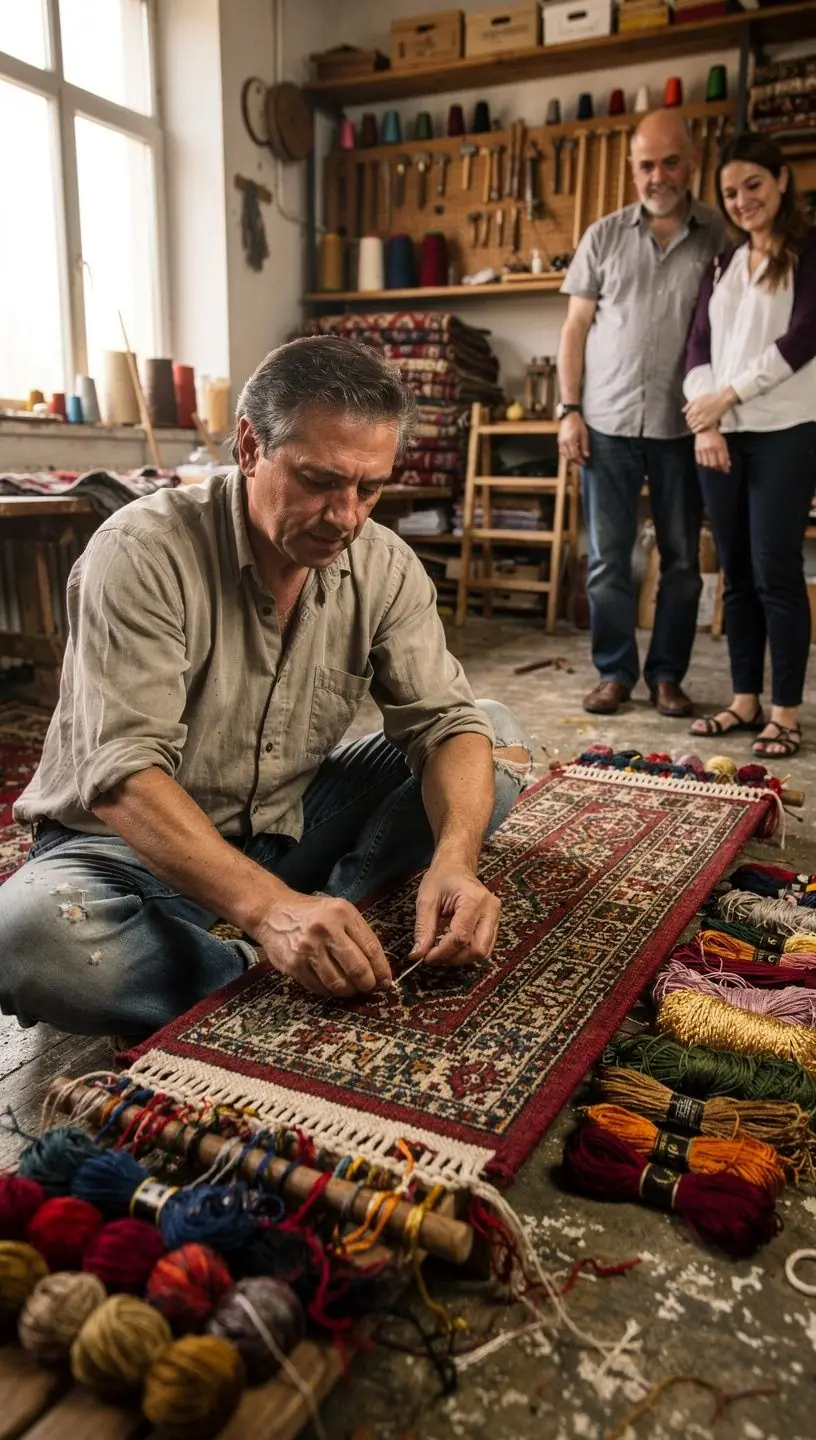 Essential tools for carpet maintenance and care.