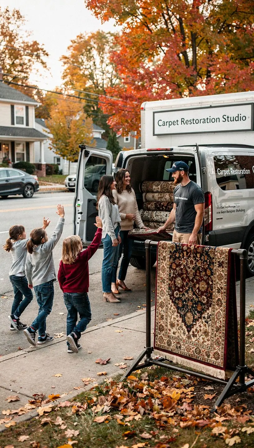 Professional carpet pickup service for restoration and storage